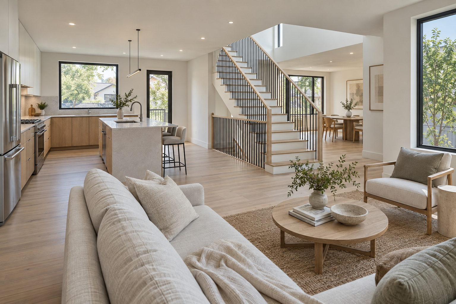 Black Street &mdash; Living and kitchen, alternate scheme