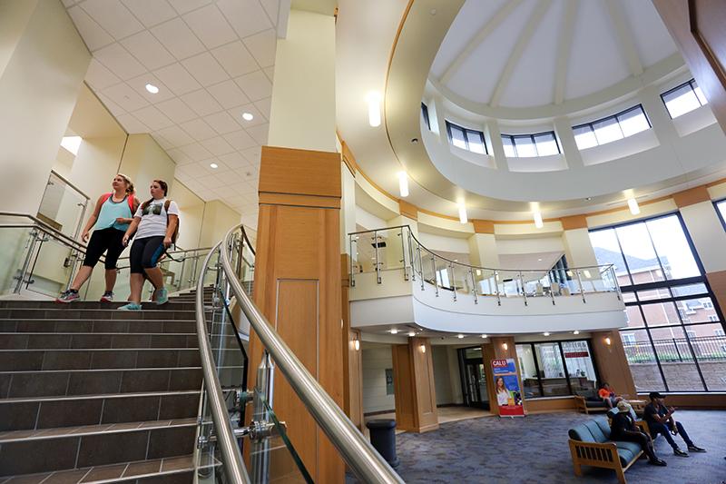 Natali Student Center atrium with dome and grand stair