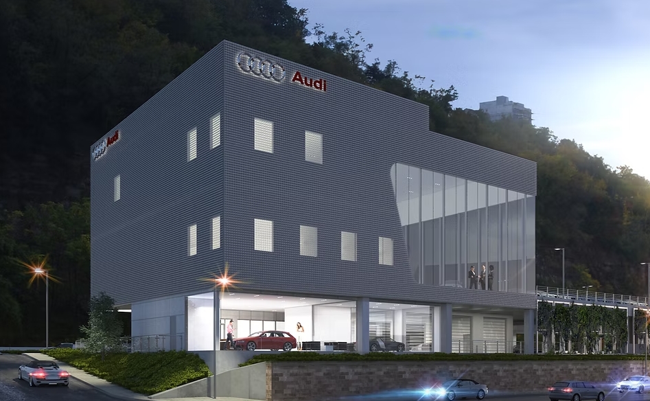 Cochran Audi dealership rendering, Pittsburgh, Pennsylvania