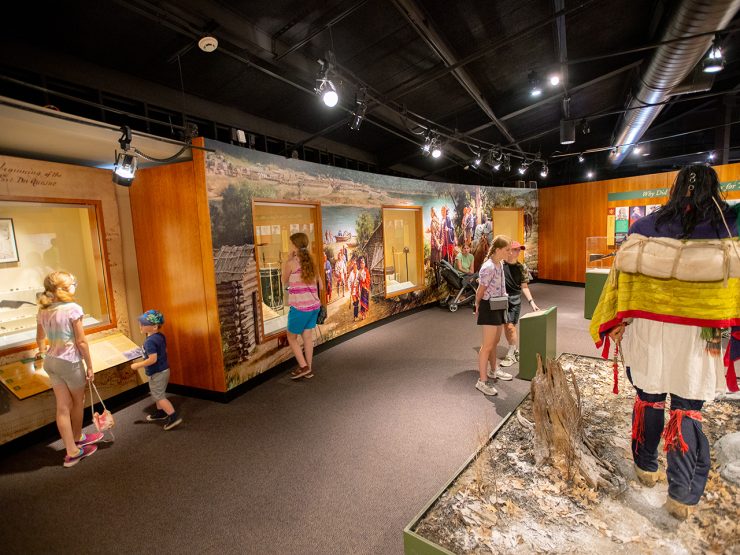 Fort Pitt Museum second floor gallery and fort model