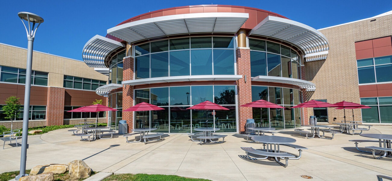 Peters Township High School courtyard and rotunda