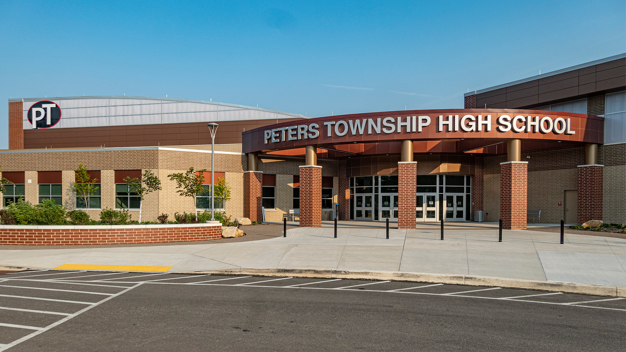 Peters Township High School main entrance