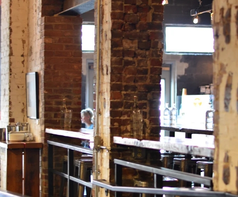 Smallman Galley &mdash; Brick piers and counters